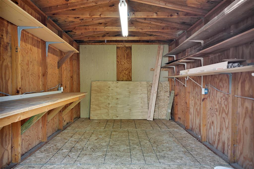146 Bob White Road Denison, TX 75020 - Photo 25 of 25 Interior of shed with new floor joists and OSB panels for flooring