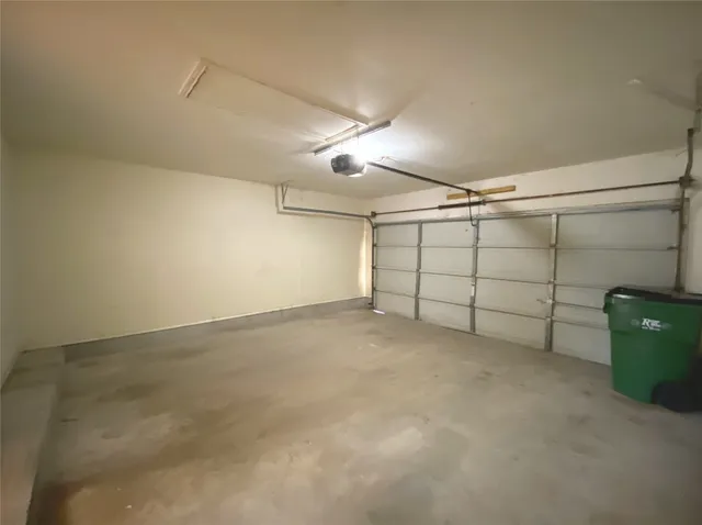 a view of a garage