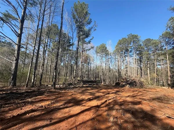 a view of a backyard of the house