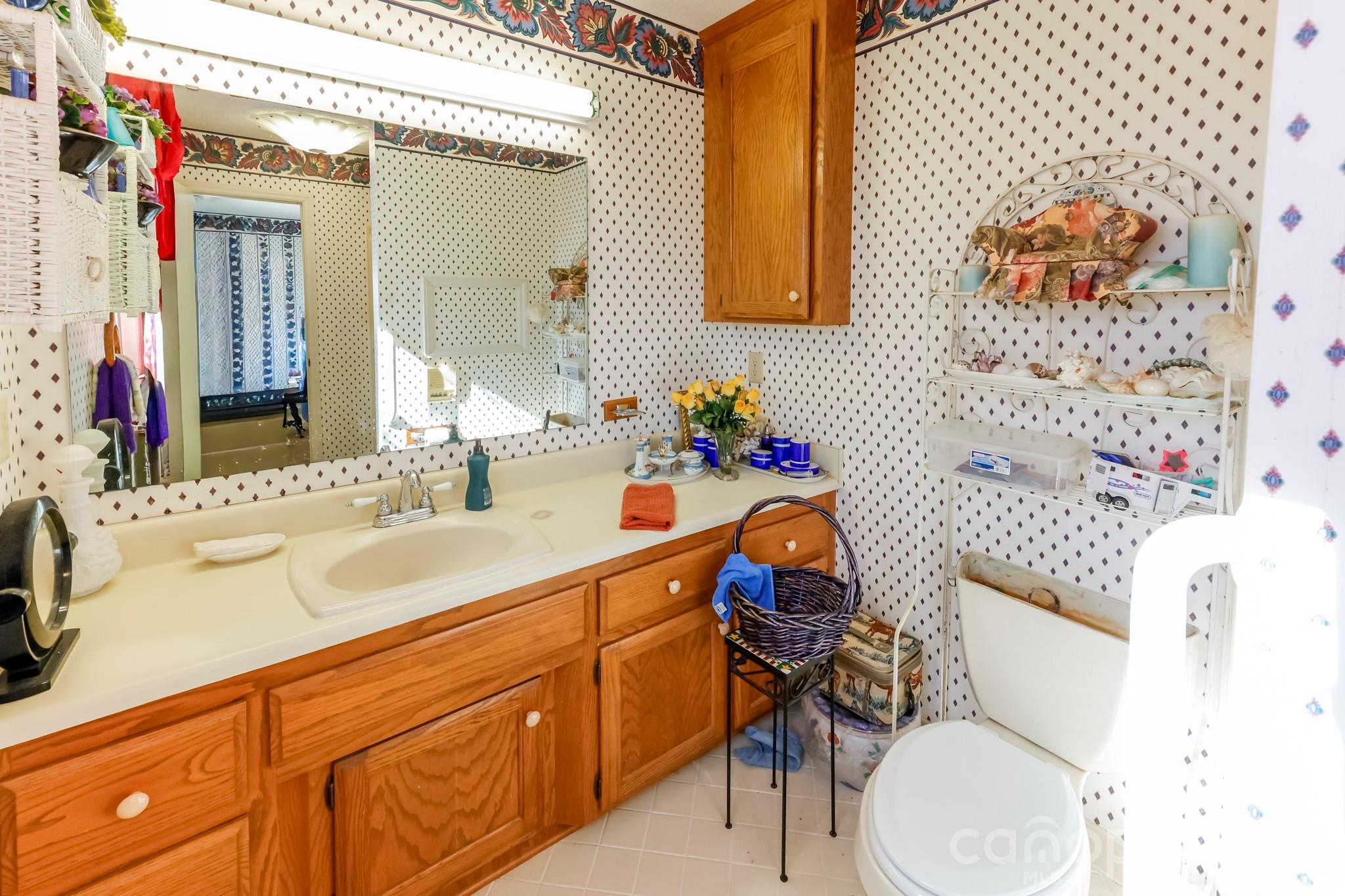 350 Morningstar Lake Road Forest City, NC 28043 - Photo 17 of 27 a bathroom with a sink mirror vanity and toilet
