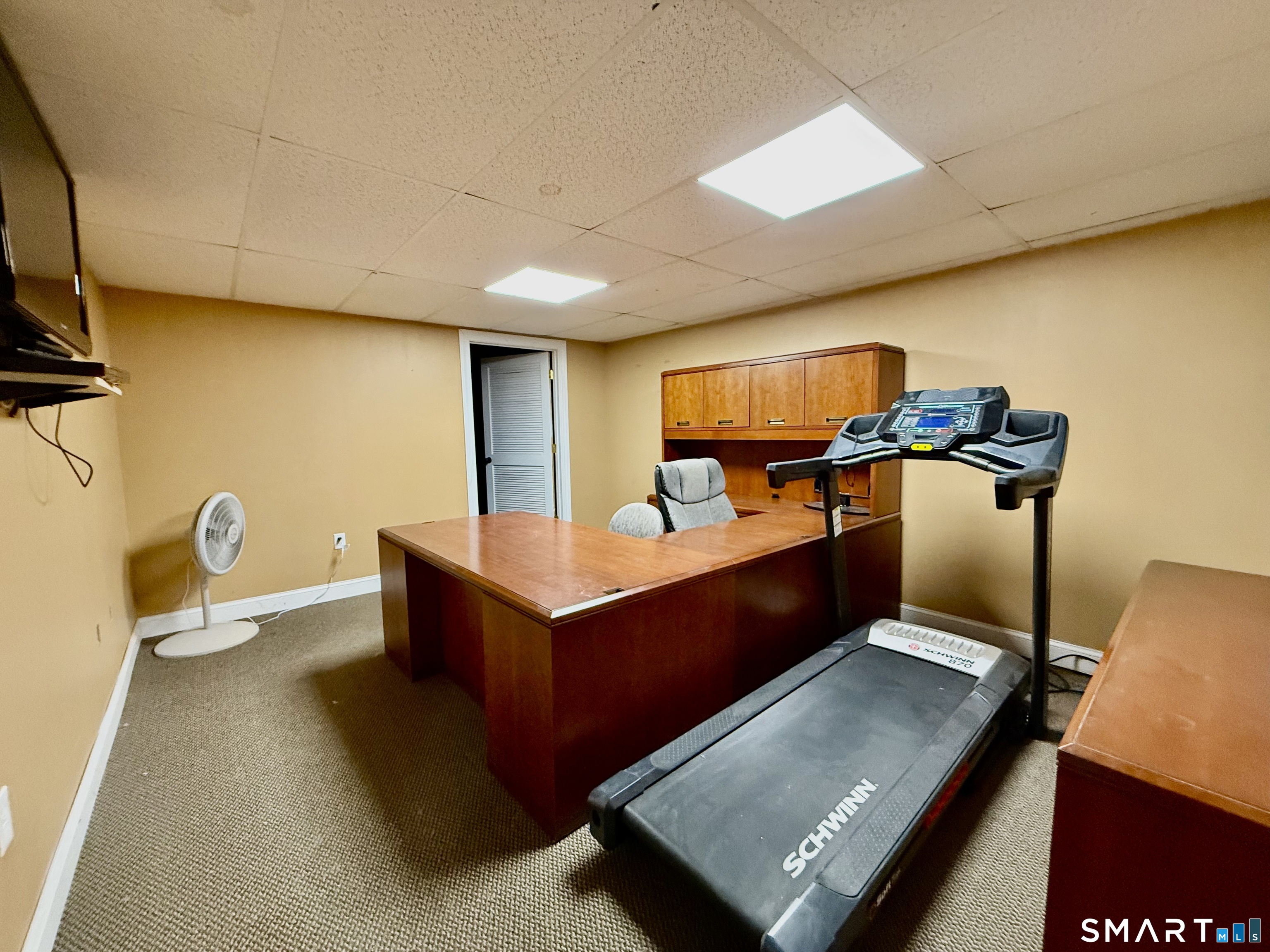1425 Exeter Road Lebanon, CT 06249 - Photo 26 of 28 a living room with furniture pool table gym equipment and a table