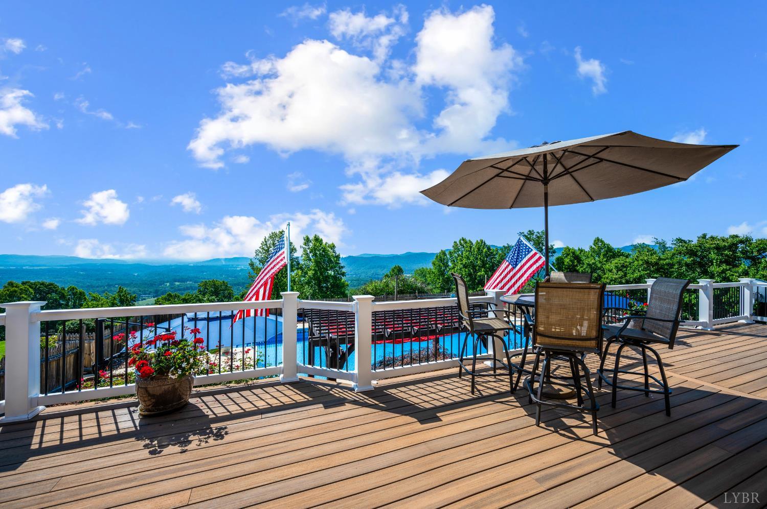 355 Dyson Road Amherst, VA 24521 - Photo 61 of 96 Deck overlooking Heated Pool