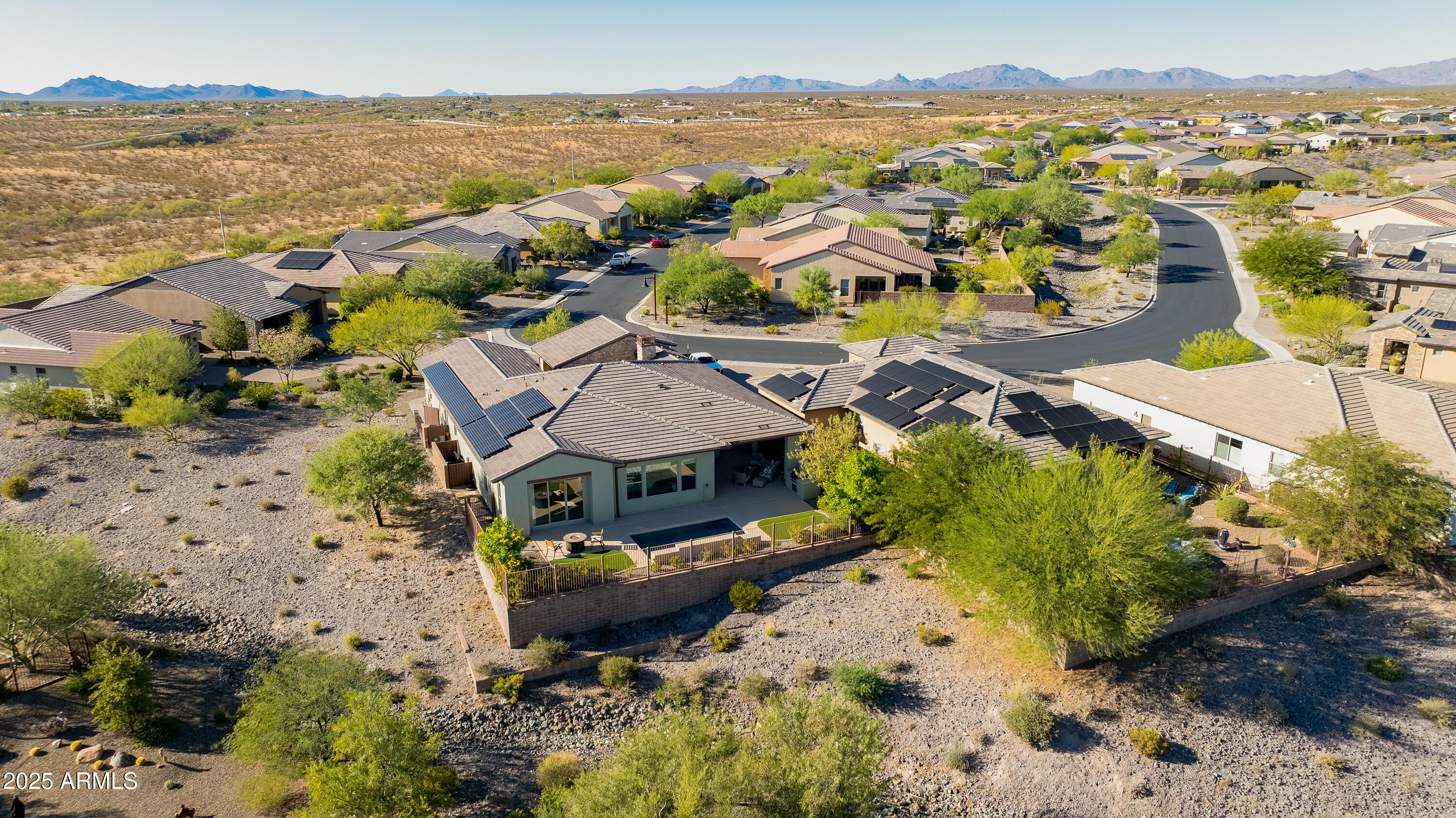 3675 Gold Ridge Road Wickenburg, AZ 85390 - Photo 65 of 66 an aerial view of a house with a lake view