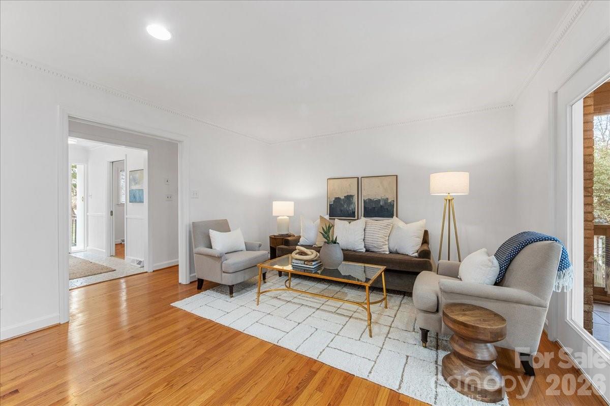 7201 Terrace Drive Charlotte, NC 28211 - Photo 12 of 48 a living room with furniture and wooden floor