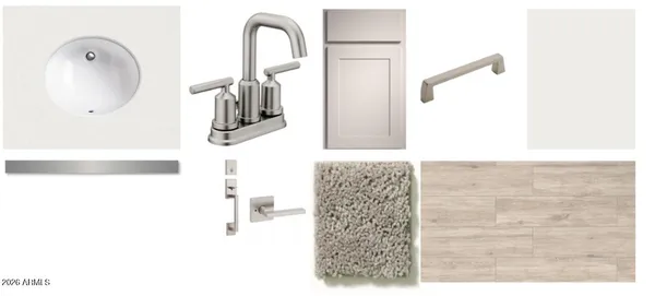 a bathroom with a sink and mirror