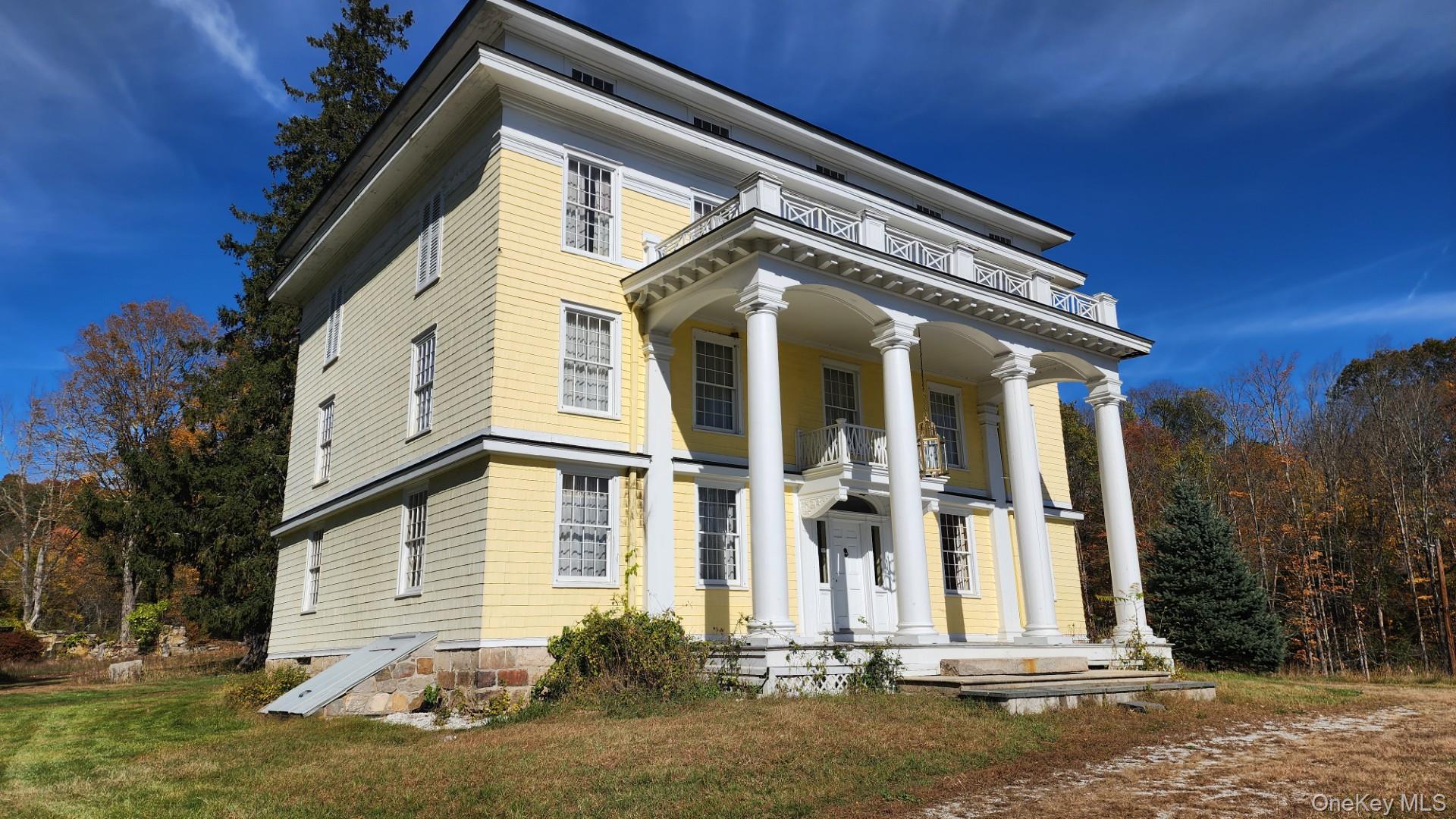 175 Waccabuc Road Goldens Bridge, NY 10526 - Photo 1 of 36 Neoclassical / greek revival house with a porch and a front yard