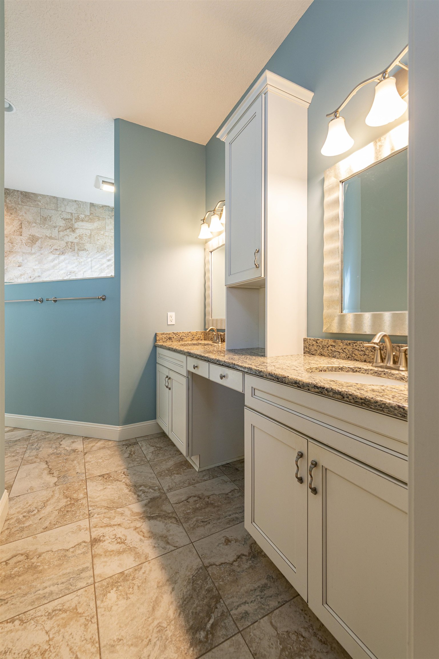 5475 Riverwood Road North St. Augustine, FL 32092 - Photo 18 of 62 Full bathroom featuring double vanity and light marble finish flooring