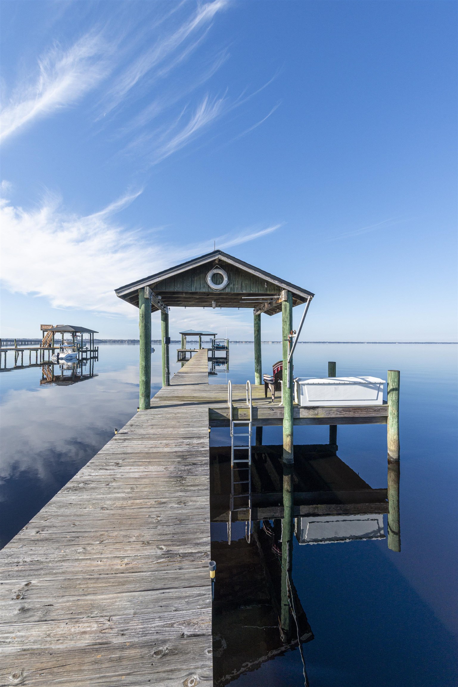 5475 Riverwood Road North St. Augustine, FL 32092 - Photo 40 of 62 Dock area with boat lift and a water view