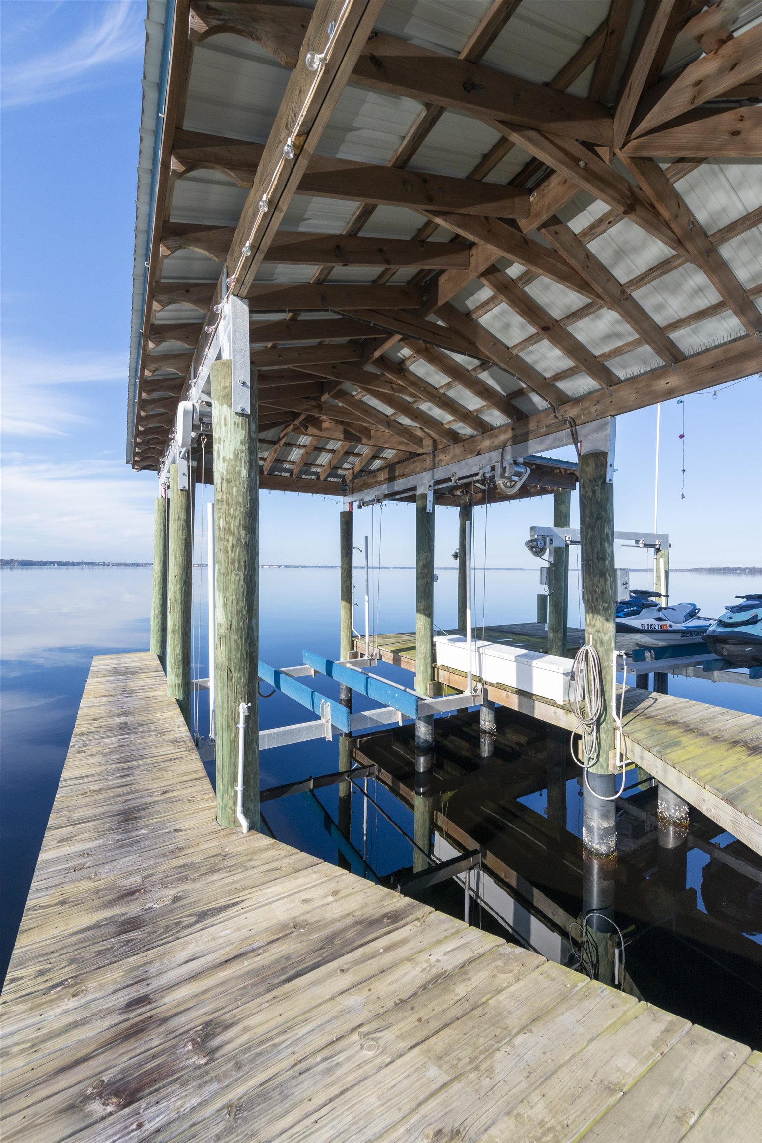 5475 Riverwood Road North St. Augustine, FL 32092 - Photo 42 of 62 Dock area with boat lift and a water view