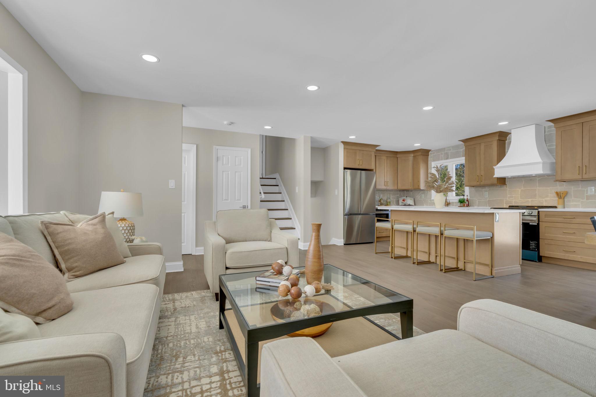 568 Flock Road Trenton, NJ 08690 - Photo 10 of 42 a living room with furniture and kitchen view