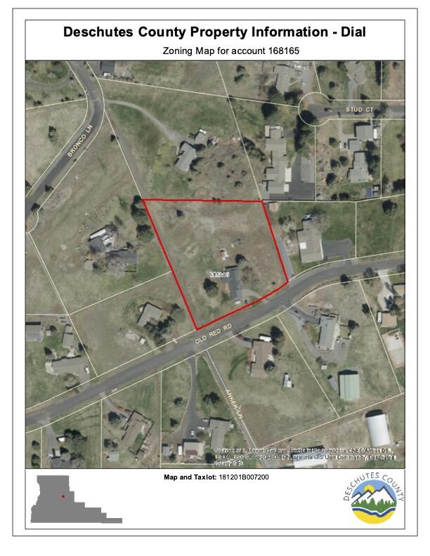 21662 Old Red Road Bend, OR 97702 - Photo 48 of 49 Deschutes County Property Map - Outline is Approximate Property Lines