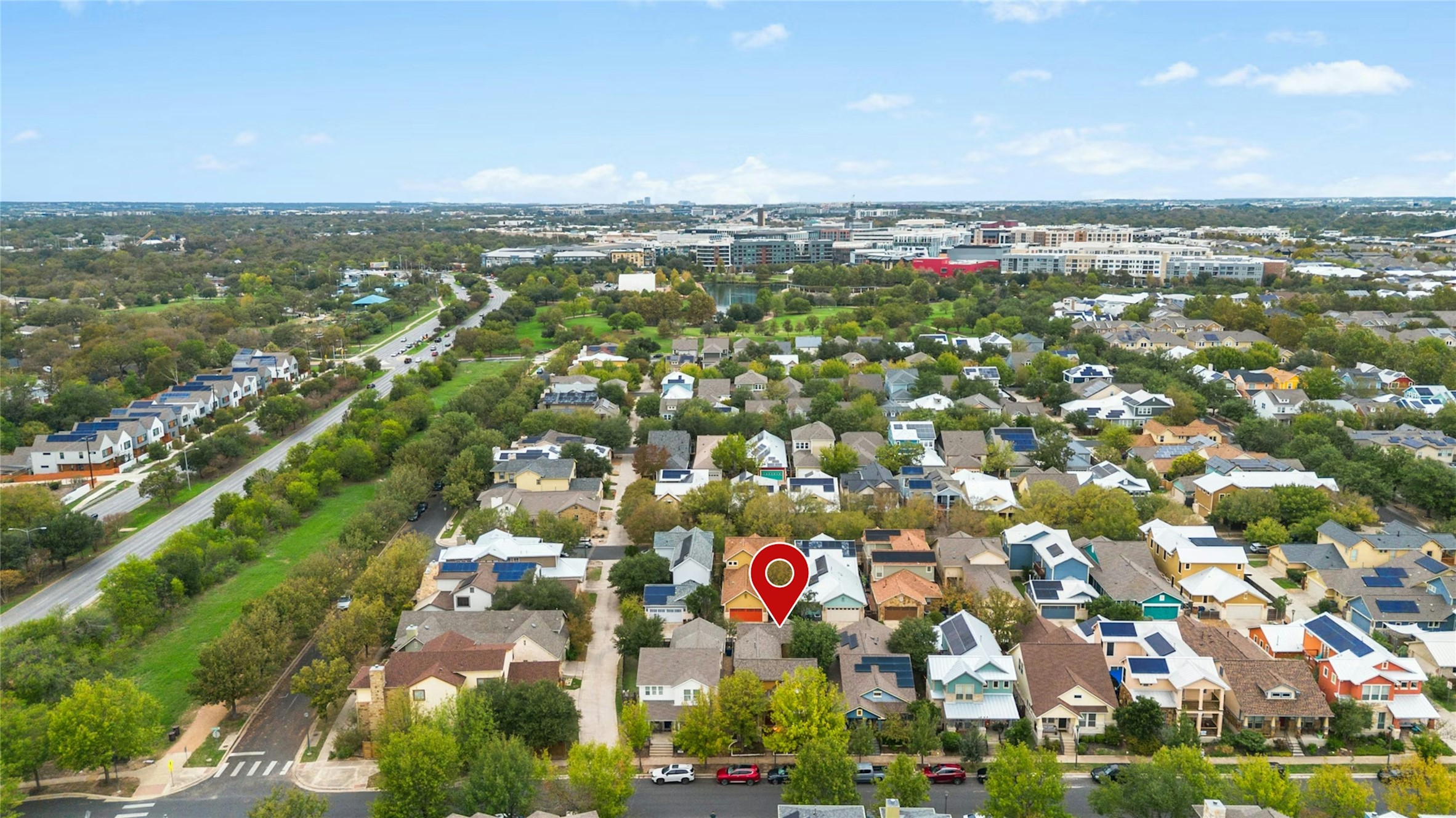 1912 Antone Street Austin, TX 78723 - Photo 37 of 38 Aerial view of skyline