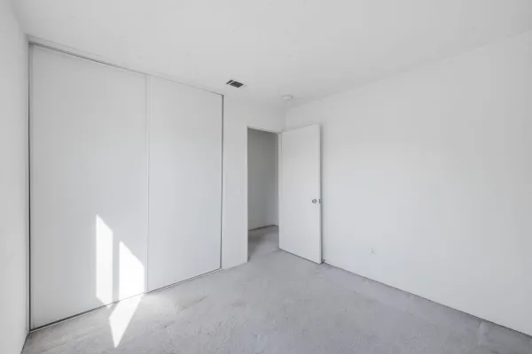 an empty room with a window