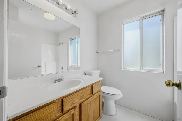 a view of a bathroom with a bathroom