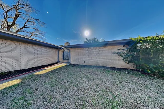 a backyard of a house