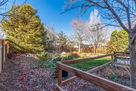 a view of a yard with plants