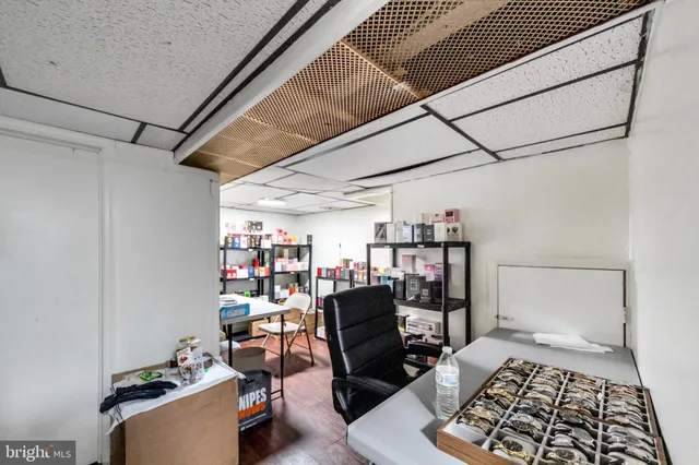 a room with furniture