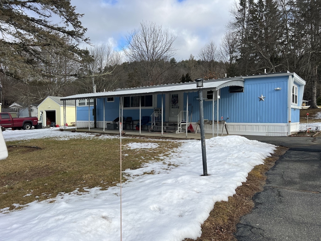 a backyard of a house
