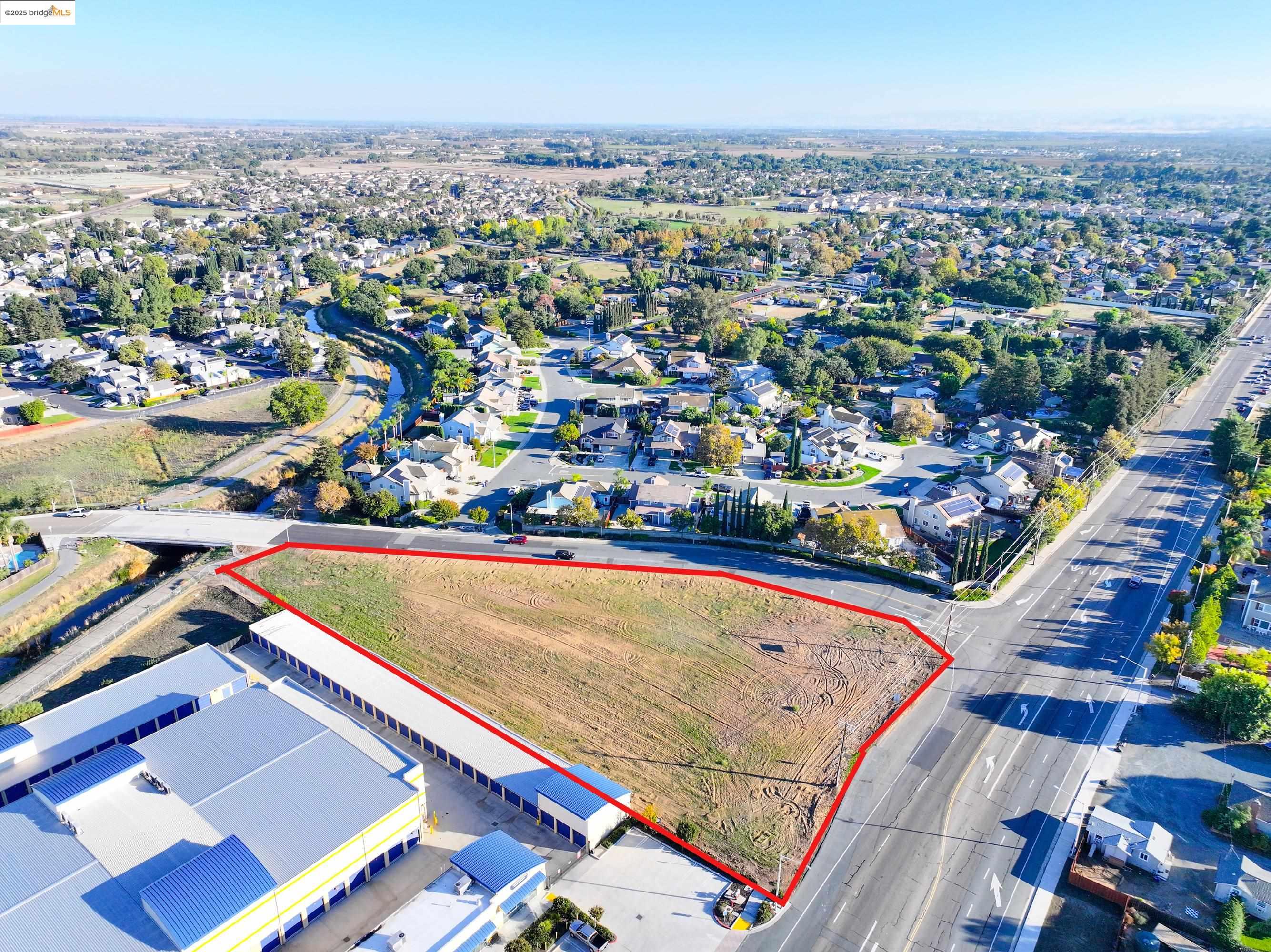 0 Main Street Oakley, CA 94561 - Photo 8 of 9 Aerial view of residential area featuring property boundaries highlighted