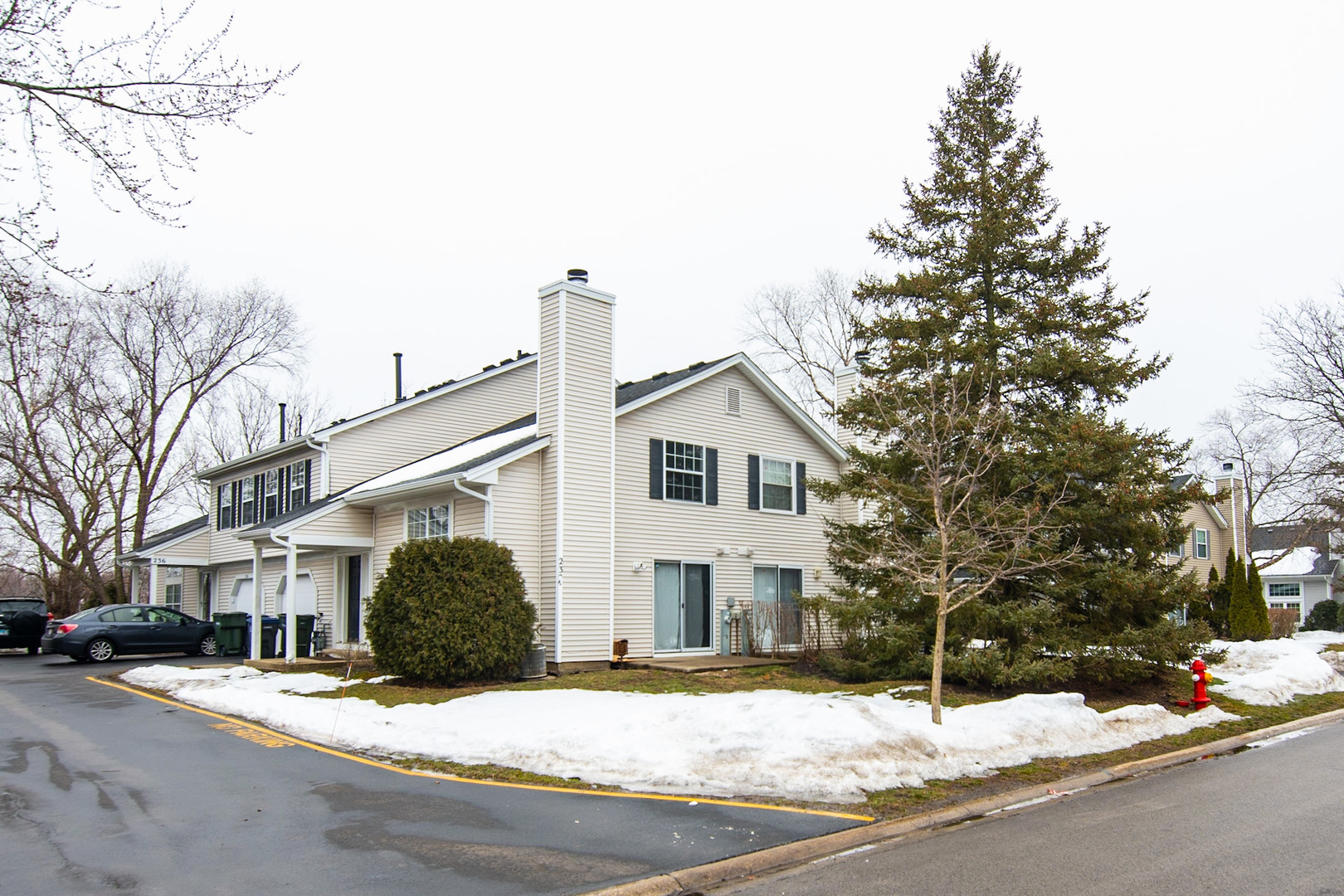 232 Butternut Lane, Unit 232 Streamwood, IL 60107 - Photo 2 of 16 a view of a white house with a snow on the road