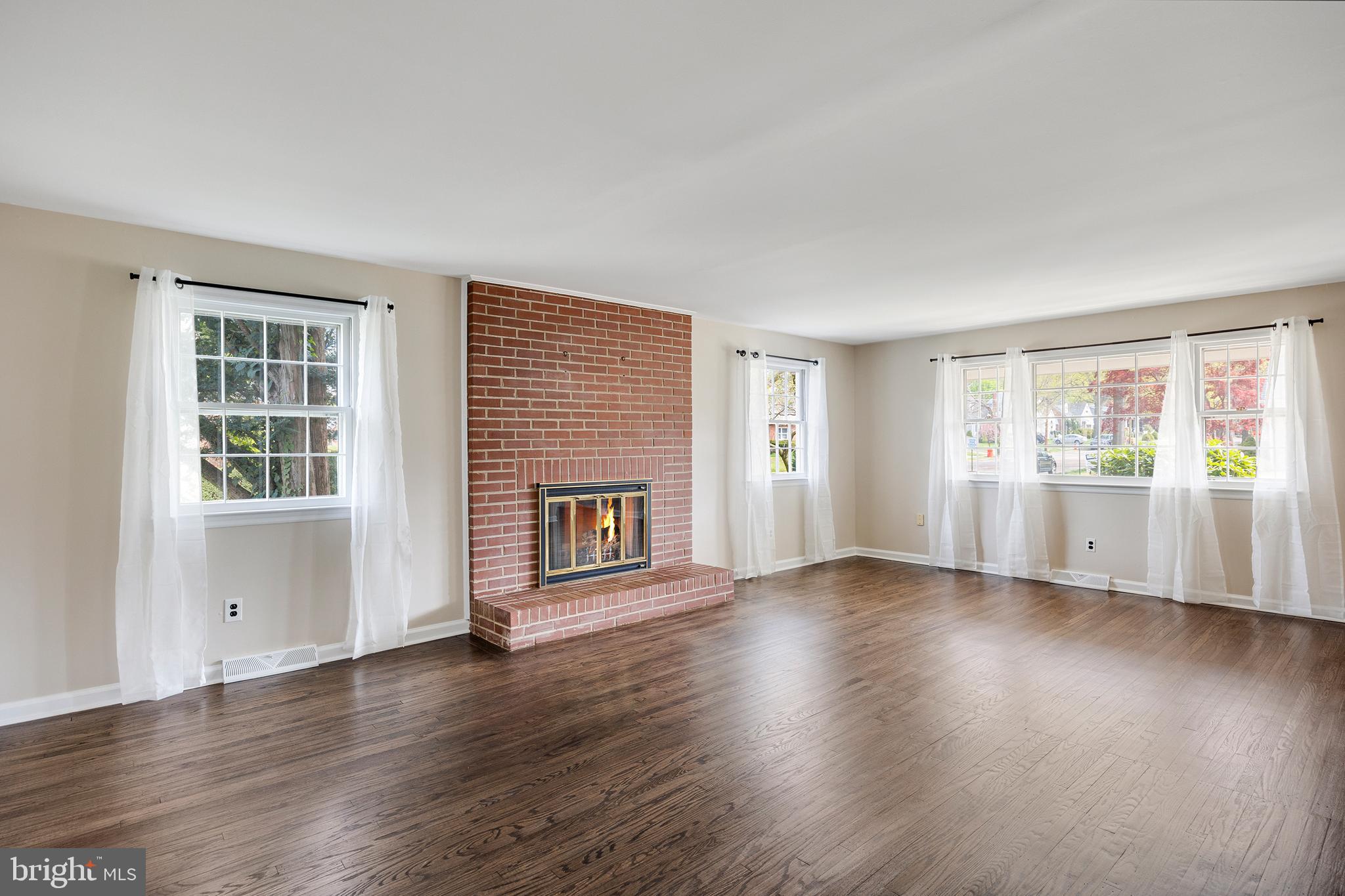 1900 Prospect Ridge Boulevard Haddon Heights, NJ 08035 - Photo 9 of 41 Living room with brick fireplace