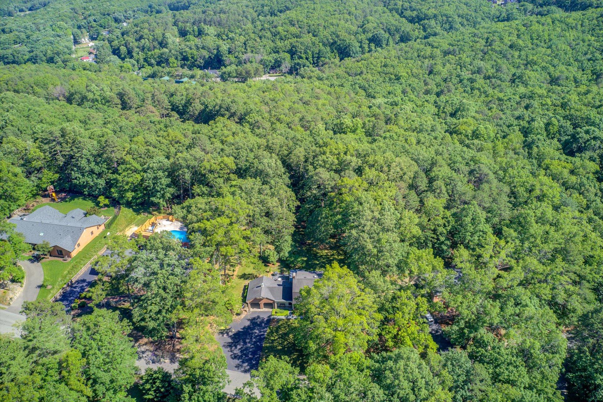 5057 Falcon Ridge Road Roanoke, VA 24018 - Photo 4 of 43 an aerial view of residential house with outdoor space and trees all around