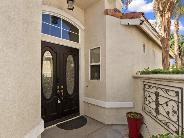 a front view of a house with entryway