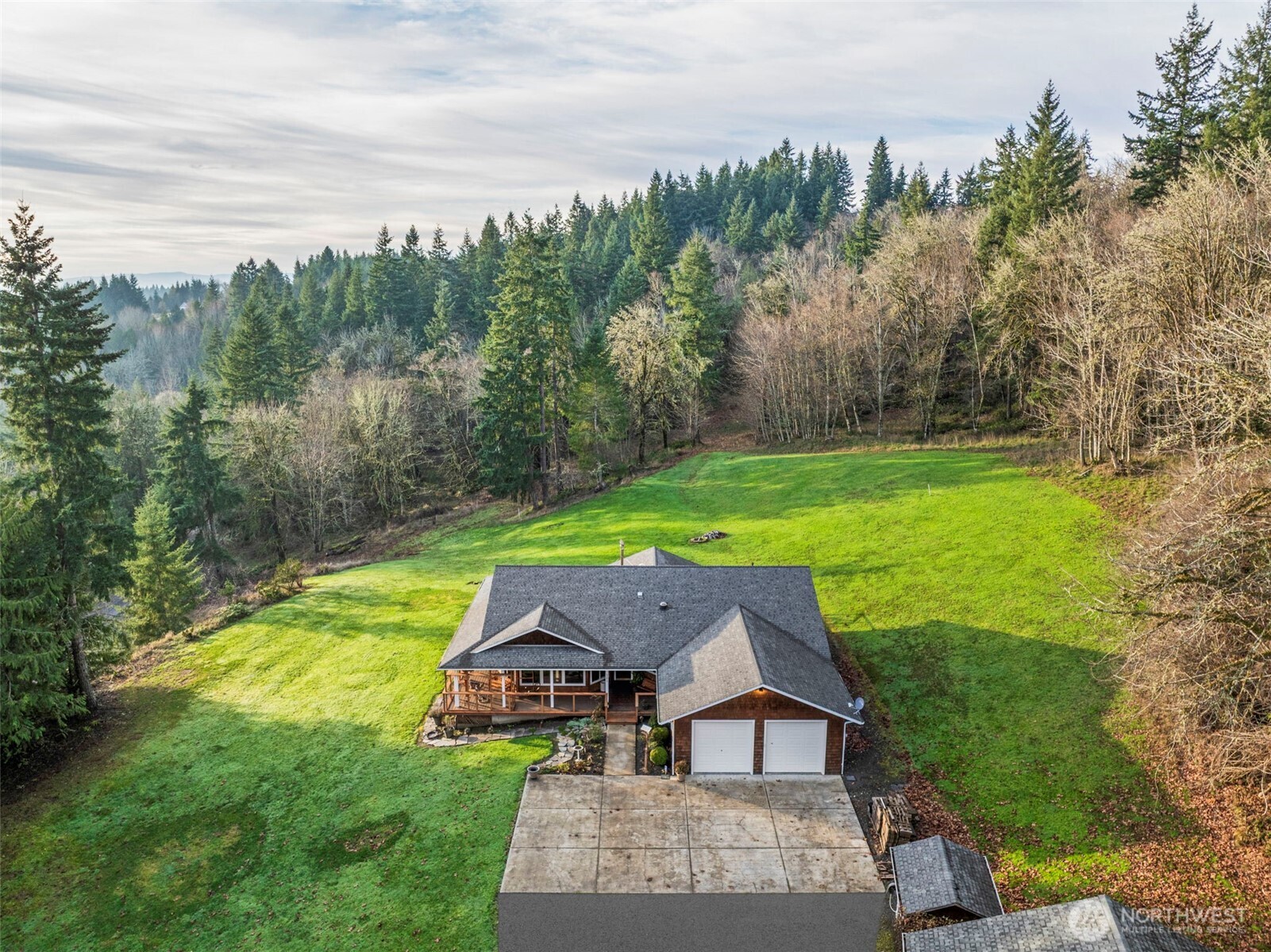 303 Shadow Mountain Road Silverlake, WA 98645 - Photo 28 of 39 a aerial view of a house with big yard