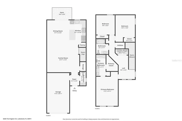 an aerial view of a house with a garden and trees
