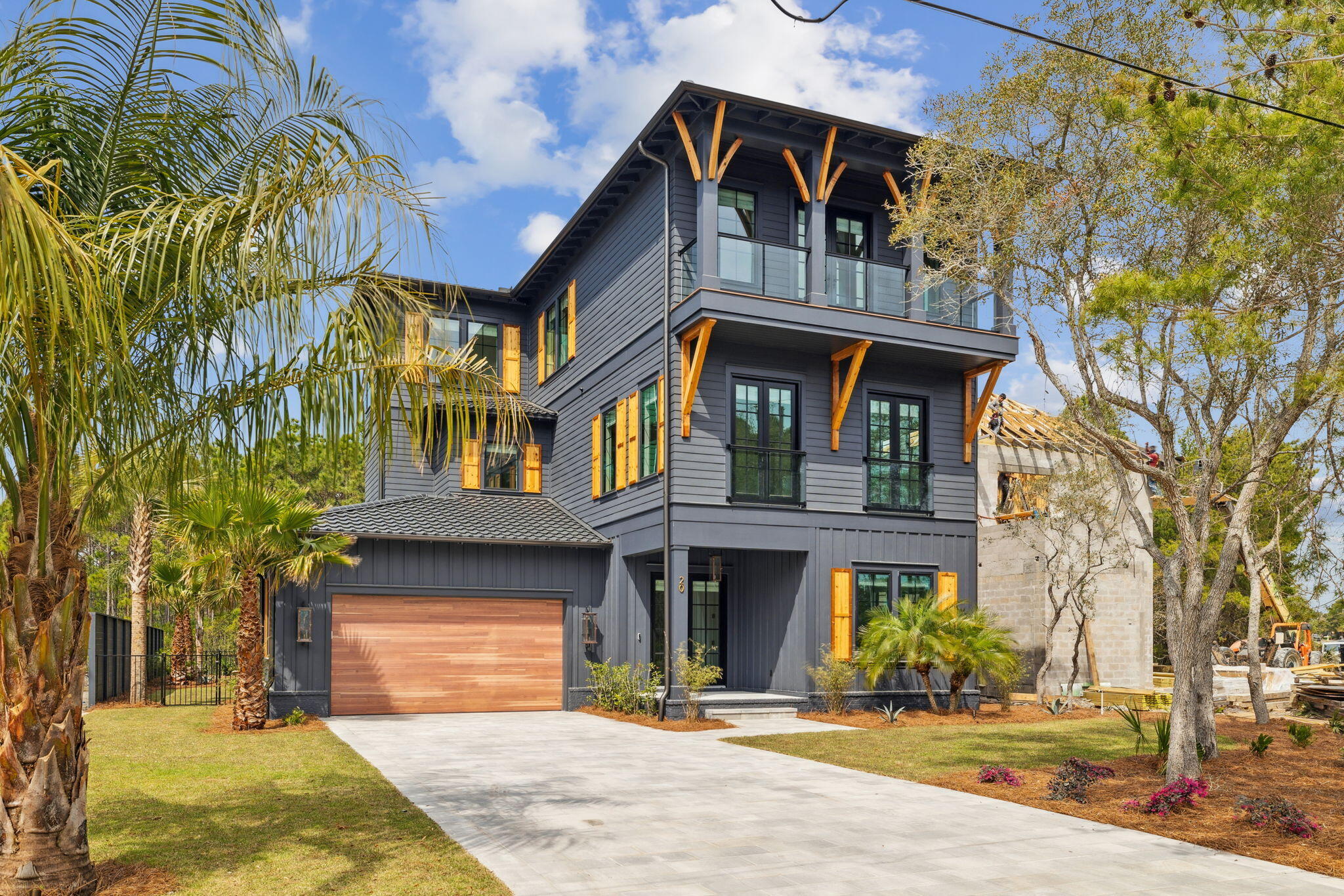 a front view of a building