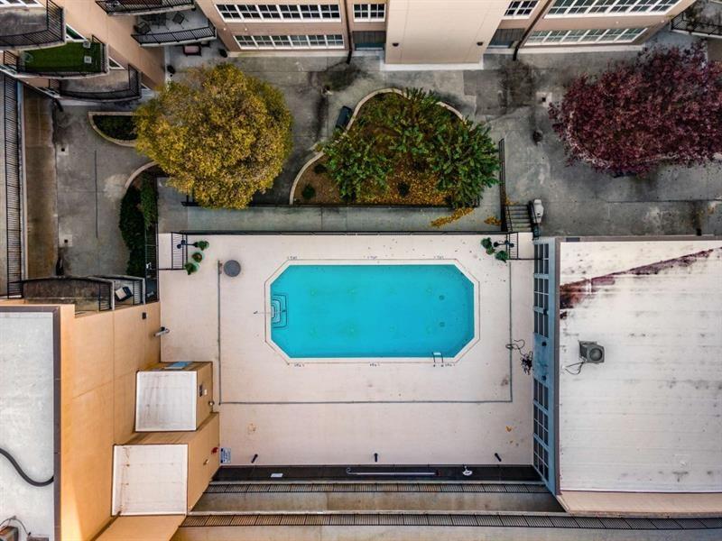 384 Ralph McGill Boulevard Northeast, Unit 313 Atlanta, GA 30312 - Photo 29 of 31 an aerial view of a house with a garden