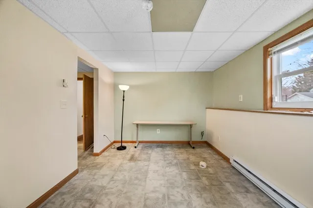 an empty room with a window