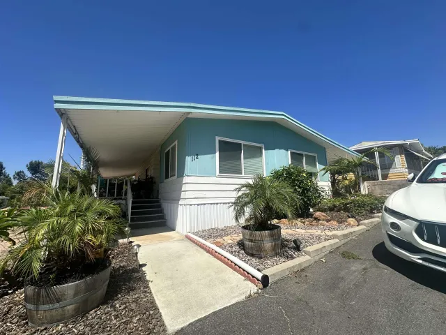 a house view with a seating space