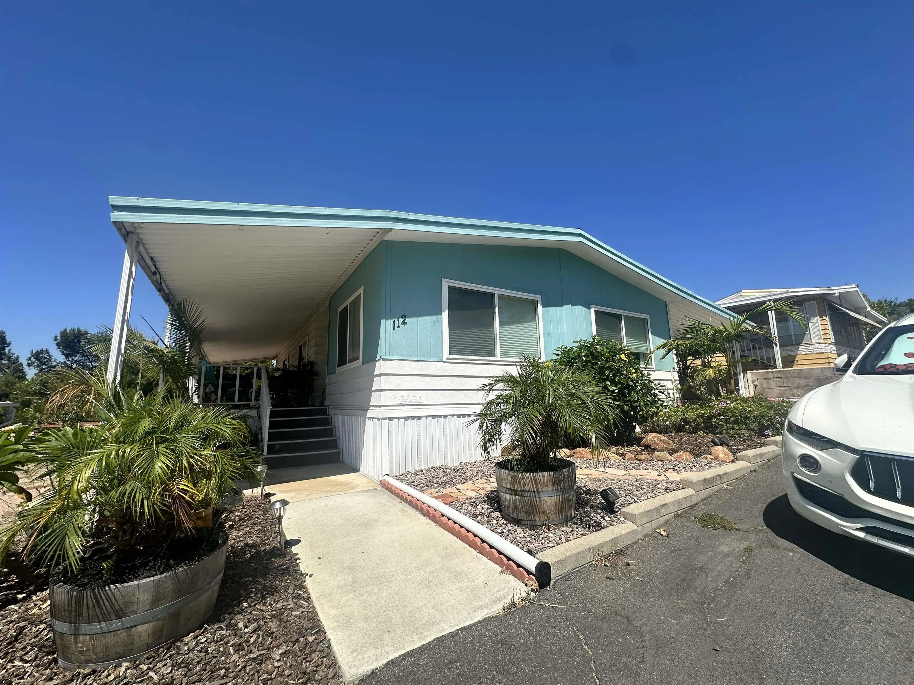 a house view with a seating space