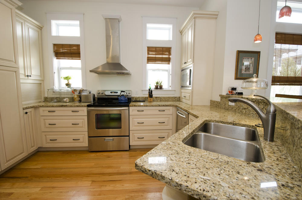 157 East Cobia Run Inlet Beach Inlet Beach, FL 32461 - Photo 8 of 27 a kitchen with granite countertop a sink stainless steel appliances and cabinets