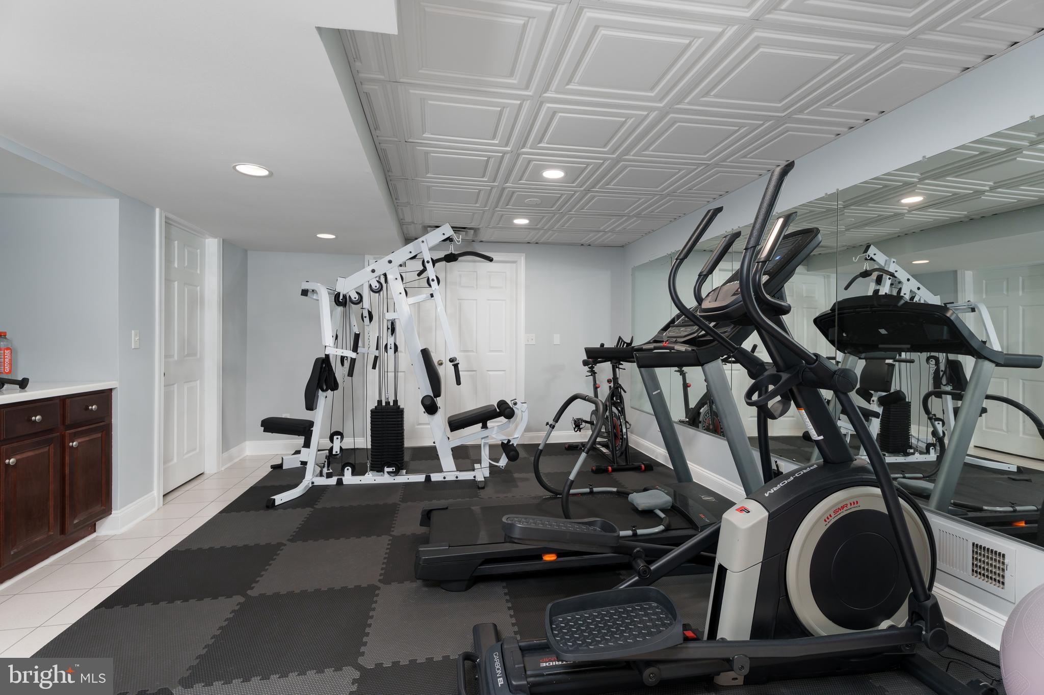 9 Deer Path Skillman, NJ 08558 - Photo 30 of 48 a view of a room with gym equipment