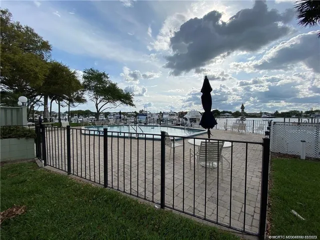 a view of swimming pool from a outdoor