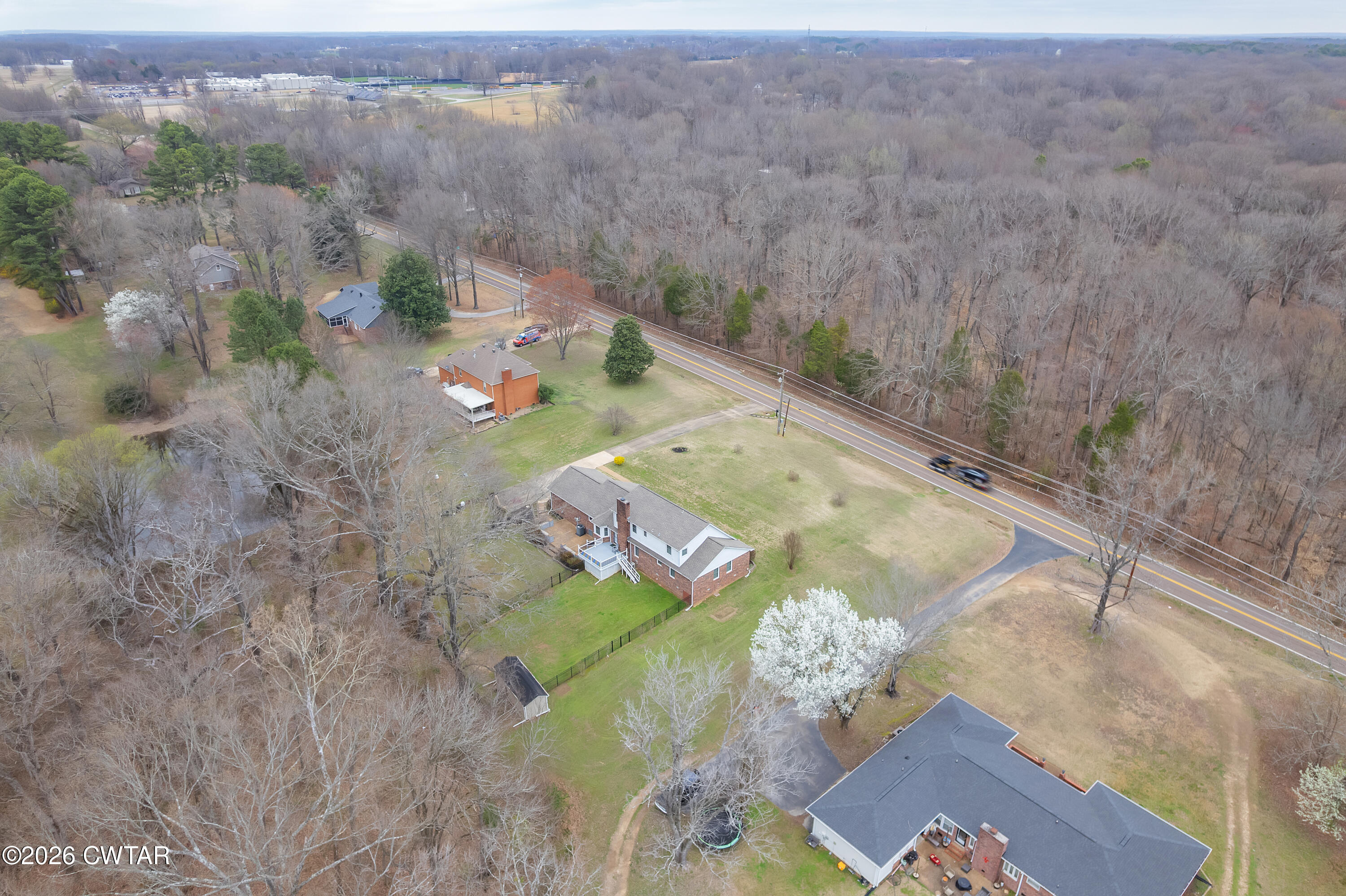 359 Old Bells Road Jackson, TN 38305 - Photo 38 of 40 an aerial view of a house with a yard