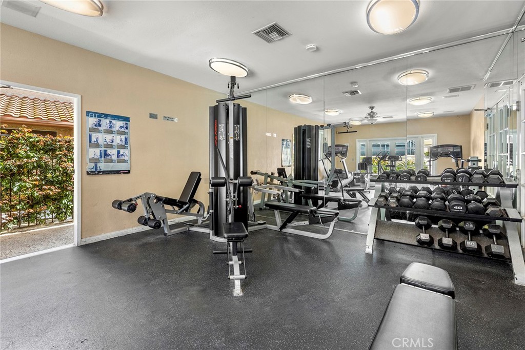 5370 Silver Canyon Road, Unit 7E Yorba Linda, CA 92887 - Photo 30 of 33 a view of a room with gym equipment