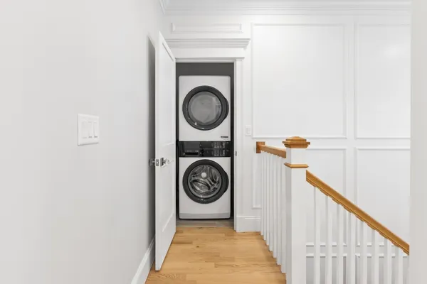 a view of washer and dryer in a utility room
