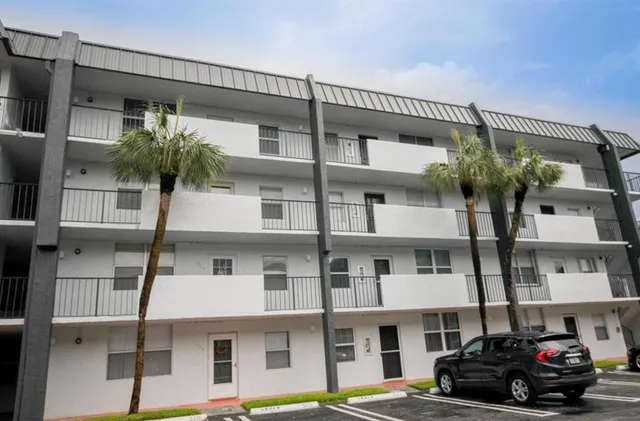 a car parked in front of a building