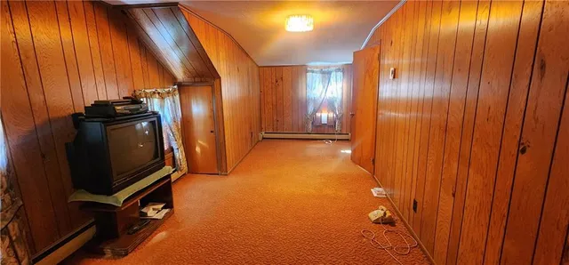 a view of hallway with washer and dryer