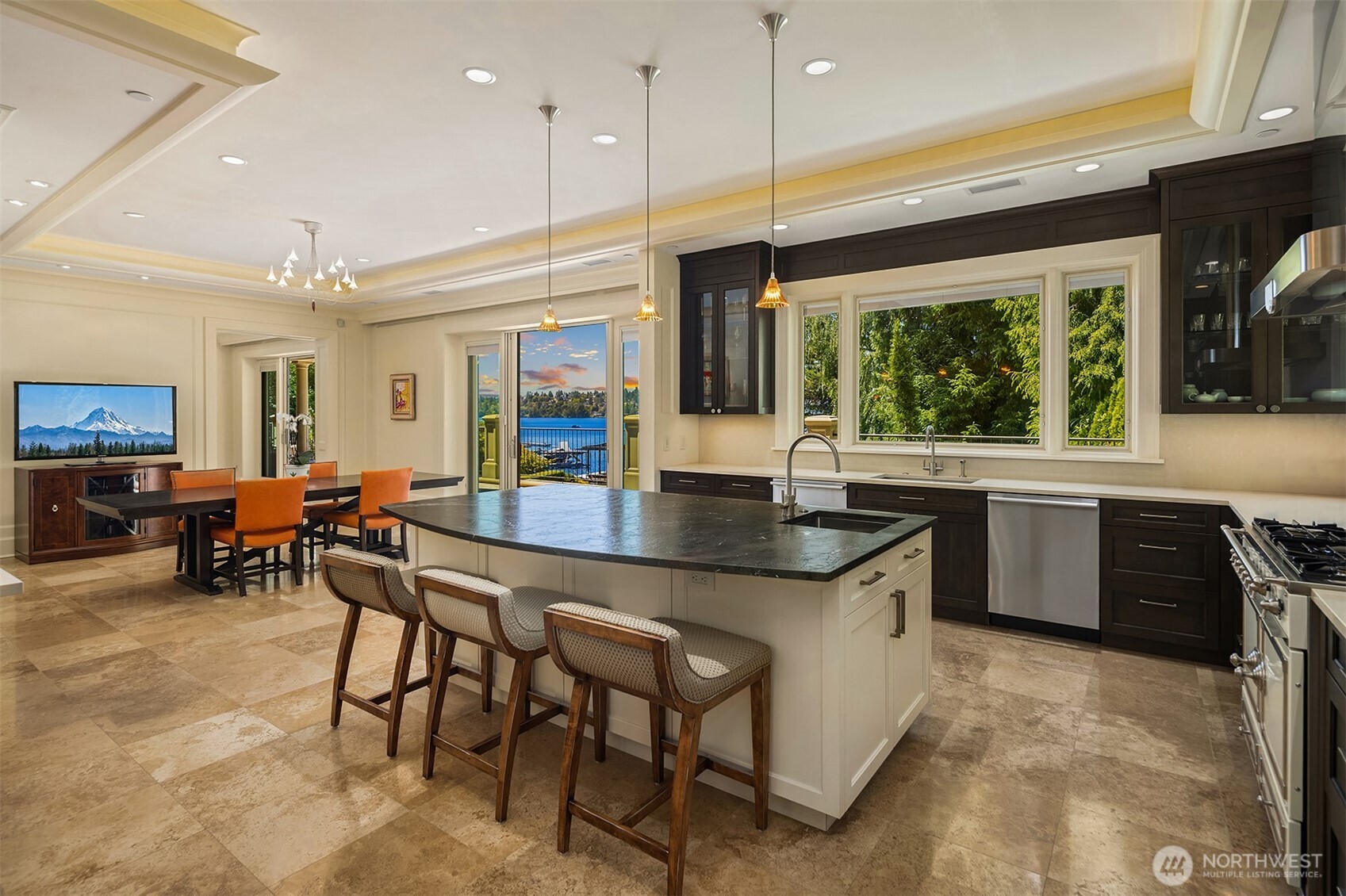 Undisclosed Address Mercer Island, WA 98040 - Photo 14 of 28 a kitchen with granite countertop a sink and counter space
