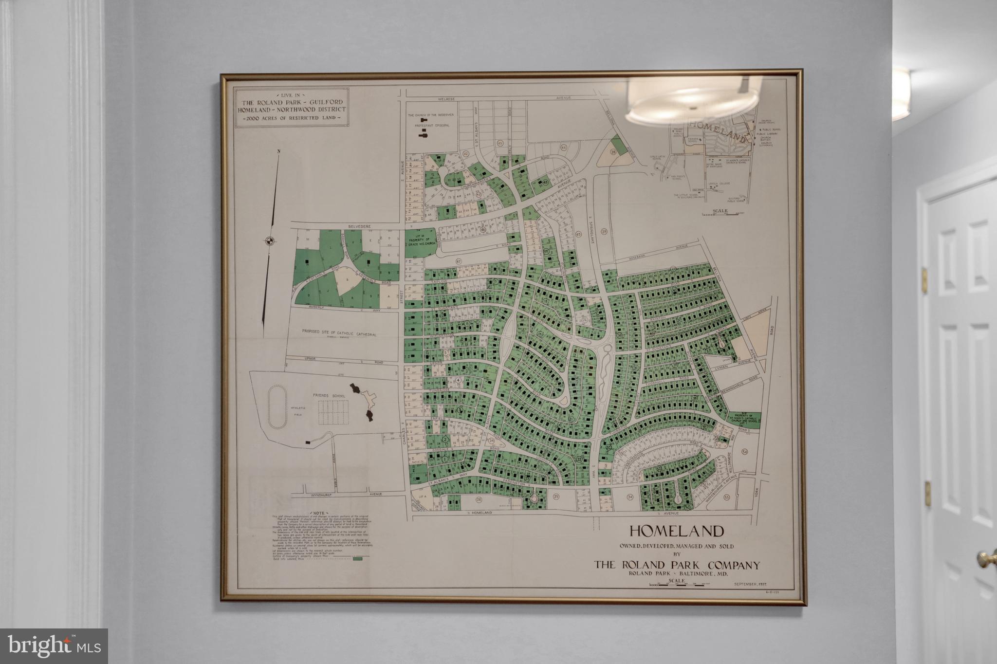 121 Croydon Road Baltimore, MD 21212 - Photo 57 of 57 Original map and plat area of Homeland!