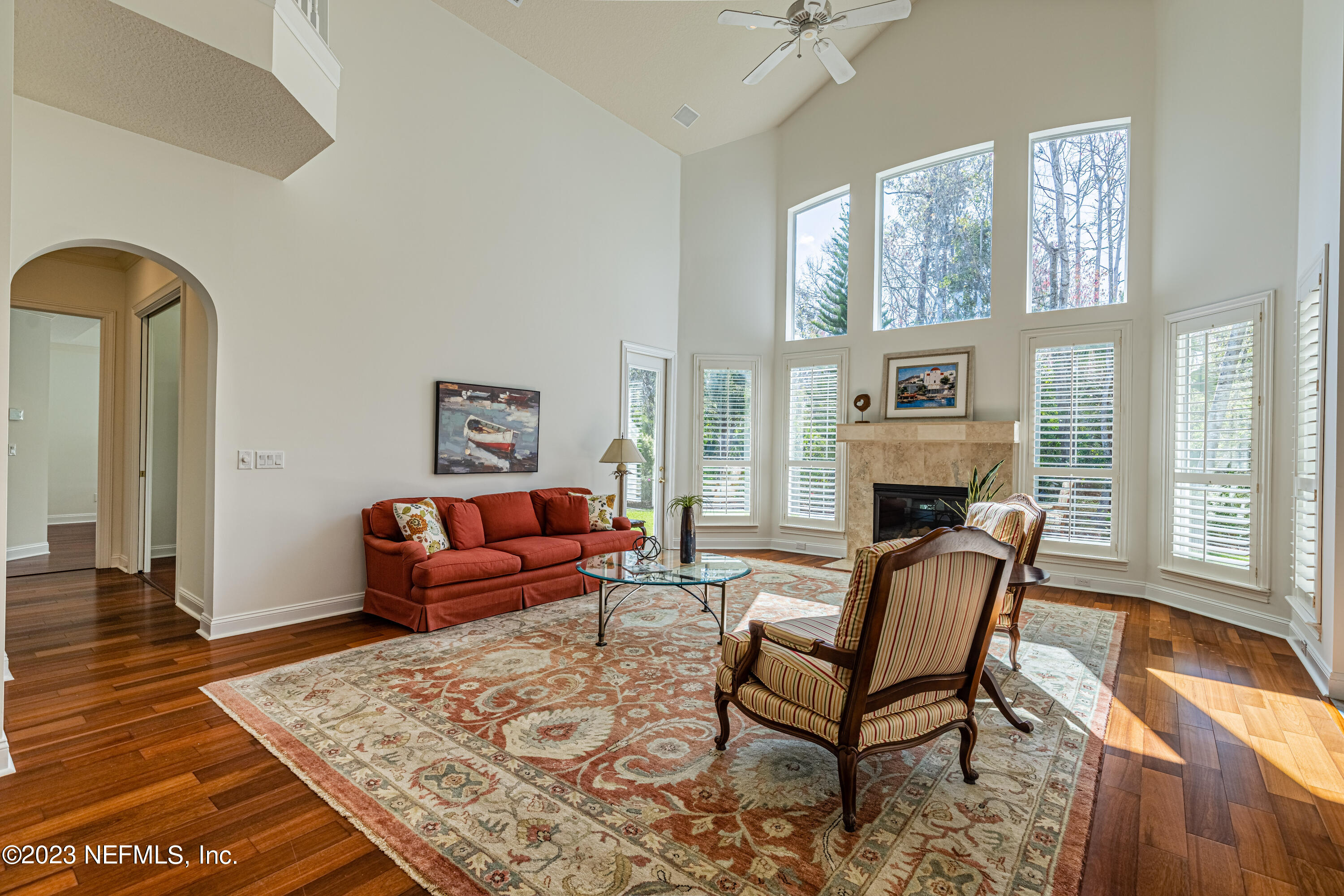 513 Fresh Pond Road Ponte Vedra Beach, FL 32082 - Photo 14 of 58 a living room with furniture and a fireplace