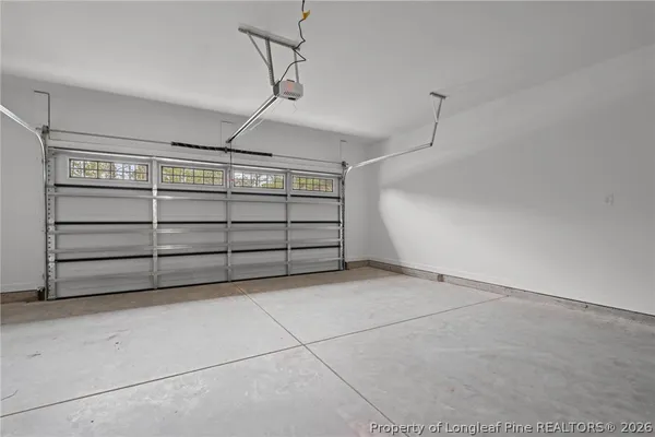 a view of a garage