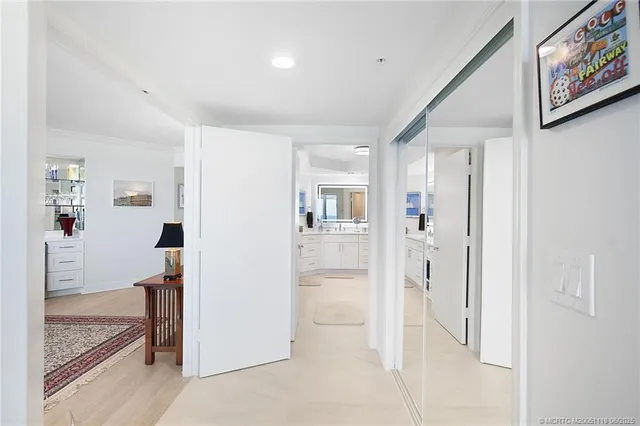 a view of balcony with a potted plant