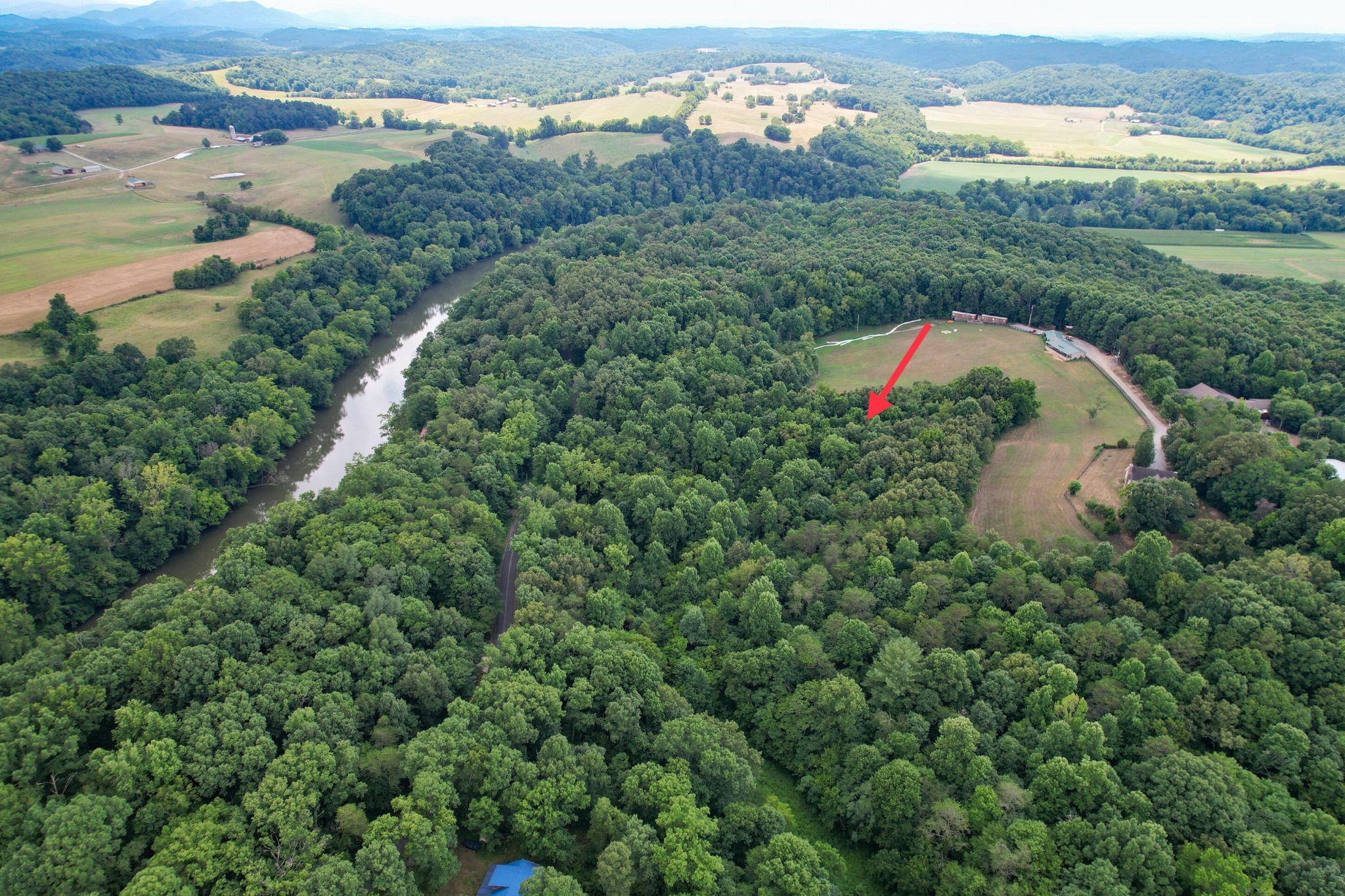 1 Pates Hill Road Mosheim, TN 37818 - Photo 6 of 22 an aerial view of a houses with outdoor space and lake view