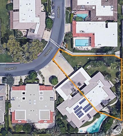47 Colgate Drive Rancho Mirage, CA 92270 - Photo 33 of 33 47 Colgate Drone Shot Lot Lines