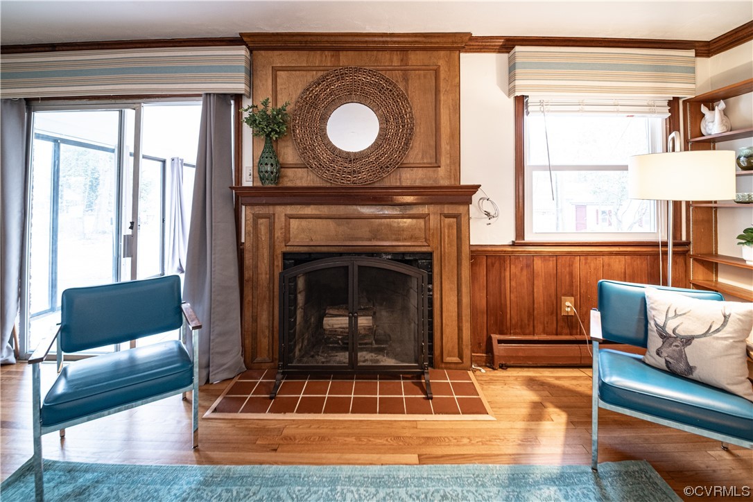 10201 Glendye Road Richmond, VA 23235 - Photo 22 of 50 a living room with furniture and a fireplace